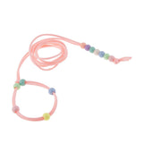 Max Adjustable Reptile Lizard Bird Harness Leash Anti-bite Rope Leash Pink