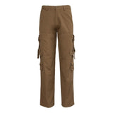 Max Men's Cotton Combat Army Cargo Pants Multi Pockets Work Trousers 36 Khaki