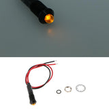 Max Maxb Car Motorcycle Truck DC24V 8mm Dash Panel Indicator Light with Wries Yellow