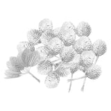 Max 144 Artificial flower plant bouquet for wedding home Christmas decor silvery