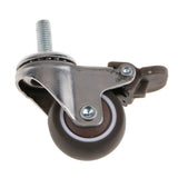 Max Heavy Duty Rubber Screw Brake Universal Mute Wheel Industrial Caster 1.5 inch