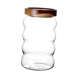 Maxbell Storage Jar with Airtight Lid Transparent Food Storage Canisters for Kitchen 700ML thread