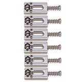 Max 6 Pieces Roller Saddle Bridge String Saddles for Electric Guitar Silver