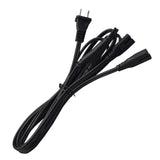 Maxbell Maxbell US Straight 2 Prong Power Extension Cable Replacement 1.8Meter PVC Black