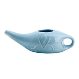 Maxbell 280ml Ceramic Neti Pot Nasal Irrigator Pot for Removes Dust Nose Washing Blue