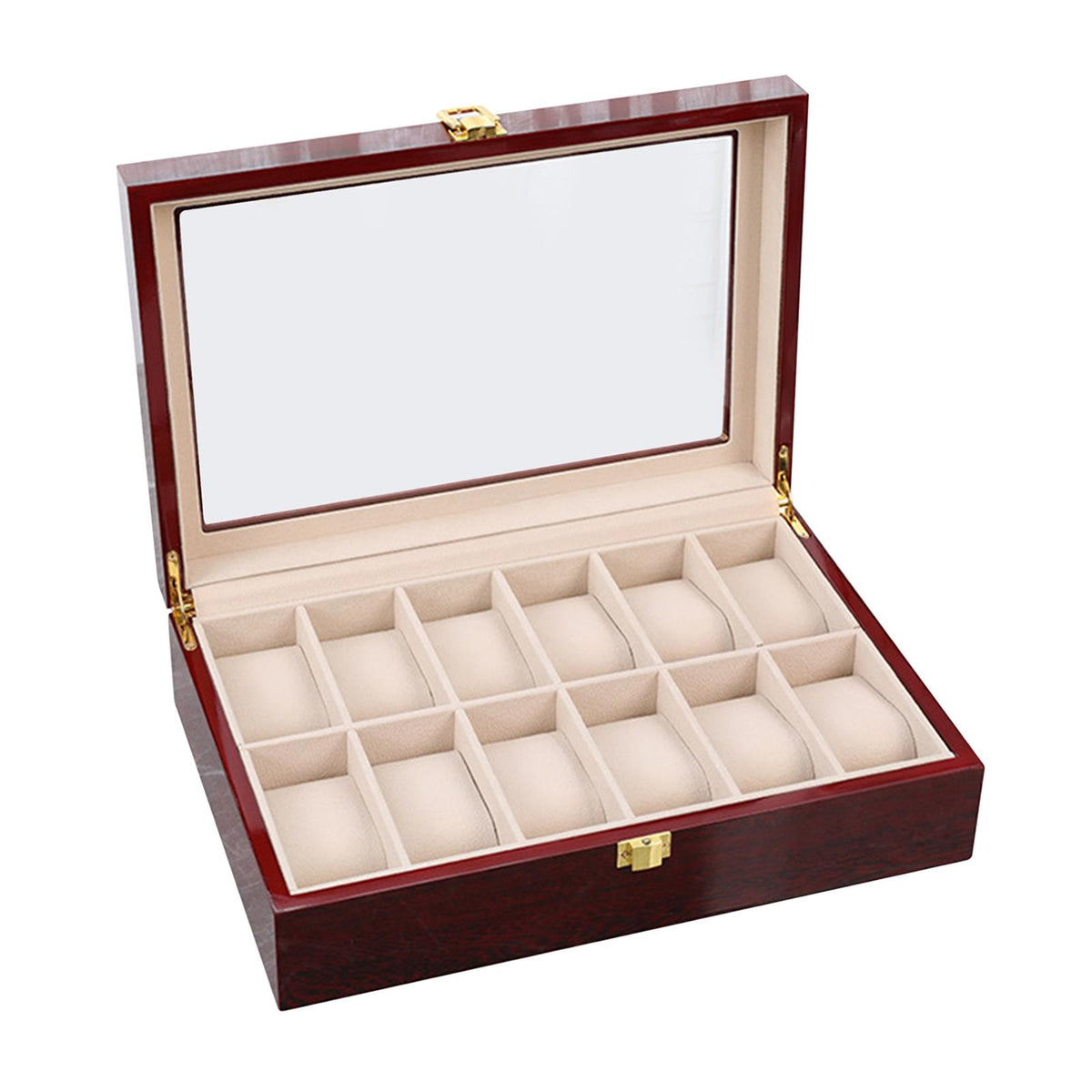 Maxbell Watch Box Organizer Premium Wooden Watch Box for Girls Women Home Decoration 12 Slot