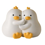 Maxbell Cute Animal Decorative Bookends Resin Animal Figurines for Cabinet Home White Duck