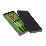 Maxbell Golf Pen Set Mini Desktop Golf Game Putting Green Flag Ballpoint Pens Red