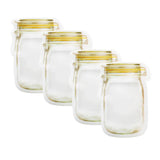 Max Bottle Design Candy Biscuit Seal Bags Ziplock Bag PE Yellow 4pcs