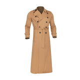 Maxbell Windproof Men'trench Coat Warm Peacoat Soft for Vacation daily Wear Khaki L