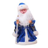 Maxbell Cute Santa Electric Toy Decorative for Christmas Holiday Funny Gift Blue
