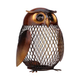Maxbell Metal Owl Money Bank Reticulated Piggy Bank Cute for Birthday Christmas Gift