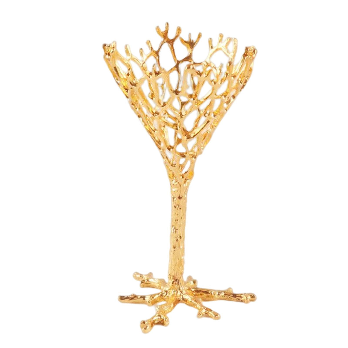 Maxbell Crystal Ball Display Stand Sphere Rack Ornament for Table Photo Props Home Gold 15cm H