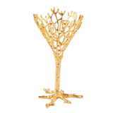 Maxbell Crystal Ball Display Stand Sphere Rack Ornament for Table Photo Props Home Gold 15cm H