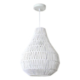 Maxbell Pendant Light Chandelier Rattan Shade E26 Base Rustic Hanging Lights Fixture