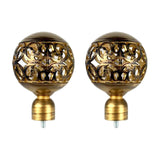 Maxbell 2x Hollow Drapery Rod Finials 3/4 inch Diameter Vintage for Living Room Home
