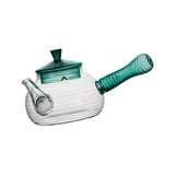 Maxbell High Borosilicate Glass Teapot Hand Blowing Clear 600ml for Loose Leaf Tea Green