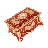 Maxbell Retro Style Vanity Jewelry Case Treasure Chest Box Keepsake for Women Gift Red