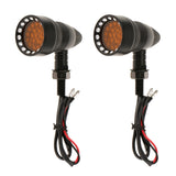 Maxbell Brake Blinkers Motorcycle LED Flash Lights for Kawasaki Suzuki Harley Black
