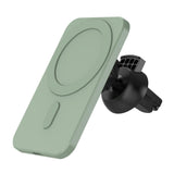 Maxbell K16 15W Car Magnetic Qi Wireless Charger  for iPhone 12 Mini Pro Max green