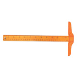 Maxbell Transparent inch Metric T-Square Plastic General Layout Work orange yellow