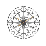 Maxbell Wall Clock Industrial Style Clock Non Ticking Clock for Office Hotel Home Black
