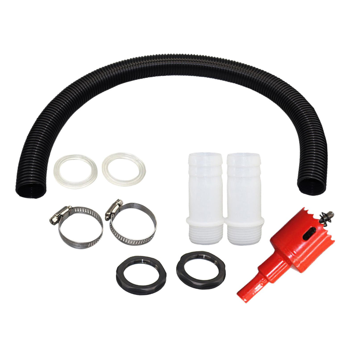 Maxbell Rain Barrel Overflow Hose Kit Durable for Farm Outdoor Activities Garden 3.2cm With Taper