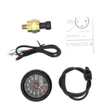 Max Maxb Automobile Oil Meter Pressure Gauge 0-100 psi Analog Black Case with LED