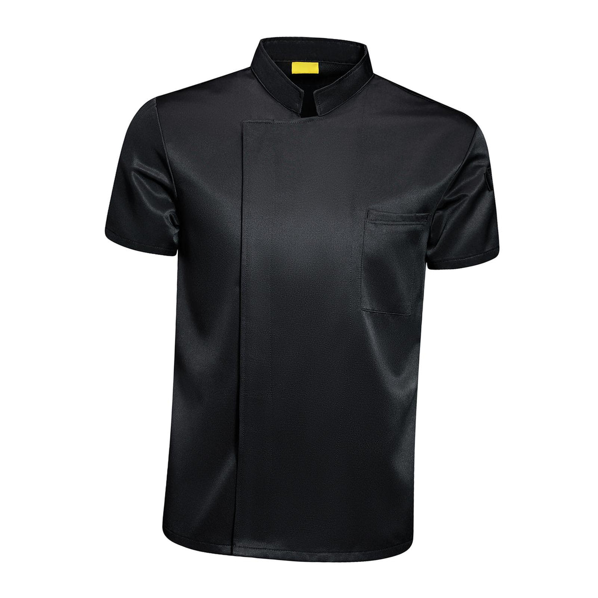 Maxbell Chef Coat Short Sleeve chef Jacket for Restaurant Bakery Black Medium