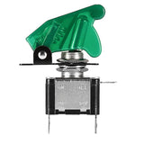 Max LED Illuminated Modification Toggle Switch with Cover For Car 12V 20A Green