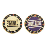 Maxbell Metal Dealer Chips Blind Big/Small Texas Holdem Casino Blackjack Game Parts