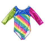 Maxbell Shiny Rainbow stripes Girls Ballet Dance Gymnastics Leotards Tank  7-8 Years