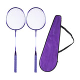 Maxbell Badminton Rackets 2 Pieces Shuttlecock Racket for Training Practice Advanced Violet