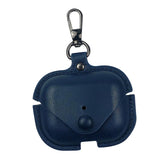 Maxbell Earphone Case PU Leather Protective Case Cover for Airpods Pro Deep Blue