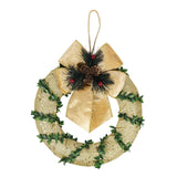Maxbell 9.8inch Xmas Wreath Tabletop Centerpieces for Farmhouse Parties Fireplace Aureate