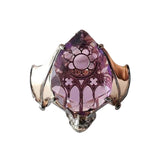 Maxbell Women Vintage Bat ring Purple Artificial Gemstone Ring Jewelry Diameter 1.73cm