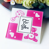 Maxbell 2pcs Table Cup Mat Photo Coaster Placemat Baby Shower Table Decoration Pink