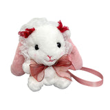 Maxbell Cute Cartoon Plush Rabbit Shoulder Bag Animal Purse Cellphone Bag