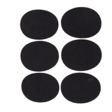 Max 6pcs Oval Shape Iron-on Patch Suede Elbow Applique Cloth Badge Deep Blue