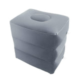Maxbell Inflatable Foot Rest 3 Layers Foot Stool Foot Rest Pillow for Travelling Light Gray