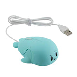 Maxbell Dolphin Shape Wired Mouse Gift Cute Desktop Mouse for Computer PC Laptop Boy blue