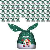 Maxbell Maxbell 50 Pieces Christmas Bags Goody Gift Bags Bulk Green Santa