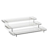 Maxbell Display Riser Rack Storage Transparent Step Stand for Spices Perfume Makeups