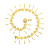 Maxbell Stylish Women Waist Chain Belt Decorative Waistband for Costume Dress Outfit Style B 102cmx8cm