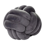 Maxbell Round Knot Ball Pillow Round Photography Props for Home Decoration 22cm Gray