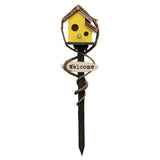 Maxbell Bird House Stakes Handpainted Farmhouse Style Weatherproof for Yard Patio yellow