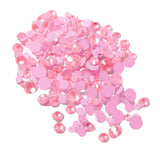 Maxbell 350x Fluorescent Flatback Sparkling Nail Rhinestones 3D Tips Decor Beads Pink