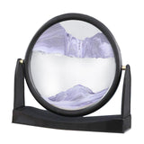 Maxbell Moving Sand Picture Flowing Sand Painting for Decoration Office Purple