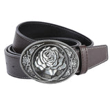 Maxbell Vintage Style Mens Belt PU Leather Adjustable for Casual Coffee
