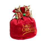 Maxbell Maxbell Christmas Treat Bags with Drawstrings Lovely Party Favors New Year Small Bowknot Red